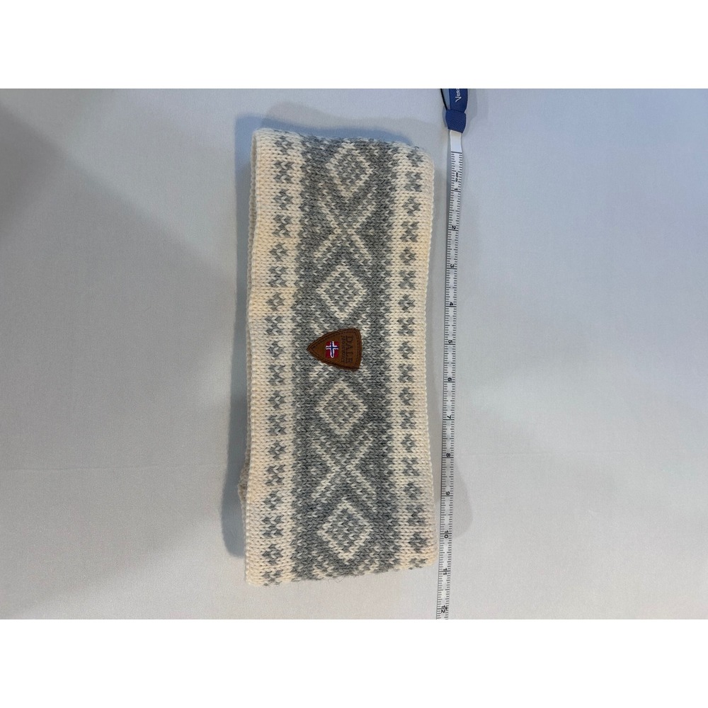 Dale of Norway Headband Unisex OS Cream Grey Fair Isle Wool Ear Warmer